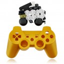 Obudowa + przyciski + gumki do kontrolera pada Sony PlayStation 3 PS3 (żółta)