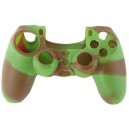 Silikonowy pokrowiec na pad kontroler Sony PlayStation 4 PS4 (kamuflaż zielony/brązowy)