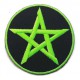 Naszywka przyszywka łatka - pentagram (czarna/zielona)