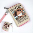 One Piece portfel portmonetka z paskiem na nadgarstek - Monkey D. Luffy / Tony Tony Chopper (brązowy)