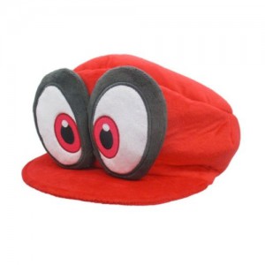 Super Mario Odyssey pluszowa czapka z daszkiem z oczami - Cappy (czerwona)