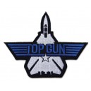 Top Gun naszywka przyszywka łatka - samolot F-14 Tomcat (biała/niebieska)