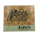 JoJo's Bizarre Adventure składany portfel skórzany - logo v2 (brązowy)