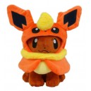 Pokemon maskotka figurka pluszowa pluszak - Eevee w ponczo Flareon (pomarańczowa/brązowa)